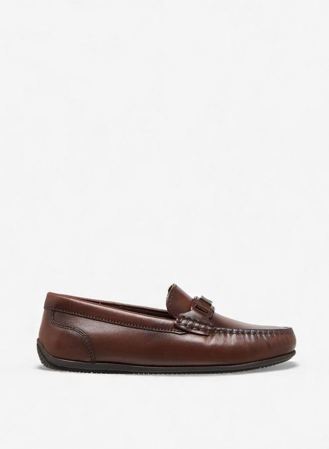 Mister Duchini Boys Leather Slip-On Moccasins Ramadan Collection - Image 1